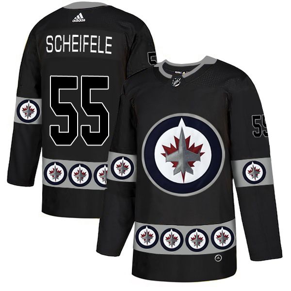 Men Winnipeg Jets #55 Scheifele Black Adidas Fashion NHL Jersey->new york rangers->NHL Jersey